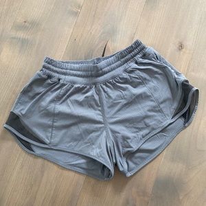 Lululemon grey 2.5 inch Hotty Hot shorts